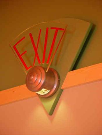 Keego Theatre - Old Exit Sign